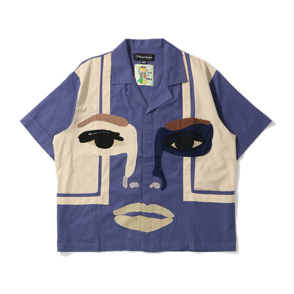 KidSuper(キッドスーパー)｜face camo shirt-Blue(フェイスカモシャツブルー)｜【公式通販 UNION TOKYO】｜ユニオントーキョー