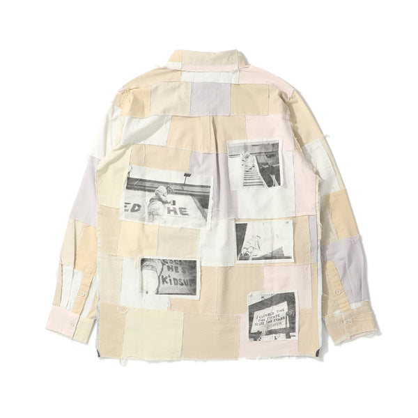 KidSuper(キッドスーパー)｜Patchwork shirt-Natural(パッチワークシャツナチュラル)｜【公式通販 UNION TOKYO】｜ユニオントーキョー