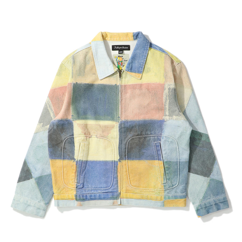 KidSuper(キッドスーパー)｜Checkered painted printed work coat-Multi(チェッカードペインテッドプリンテッドワークコートマルチ)｜【公式通販 UNION TOKYO】｜ユニオントーキョー