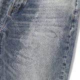 KidSuper(キッドスーパー)｜BLUE-RHINESTONE FACE JEANS(ブルーラインストーンフェイスジーンズ)｜【公式通販 UNION TOKYO】｜ユニオントーキョー