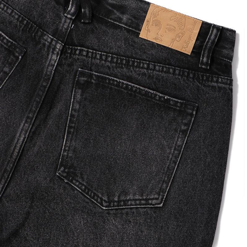 KidSuper（キッドスーパー）/ BOTTOMS（ボトムス）/ BLACK-RHINESTONE FACE JEANS商品 / BLACK