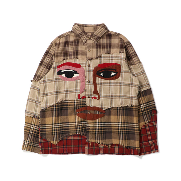 KidSuper(キッドスーパー)｜Face patchworked Flannel(フェイスパッチワークドフランネル)｜【公式通販 UNION TOKYO】｜ユニオントーキョー