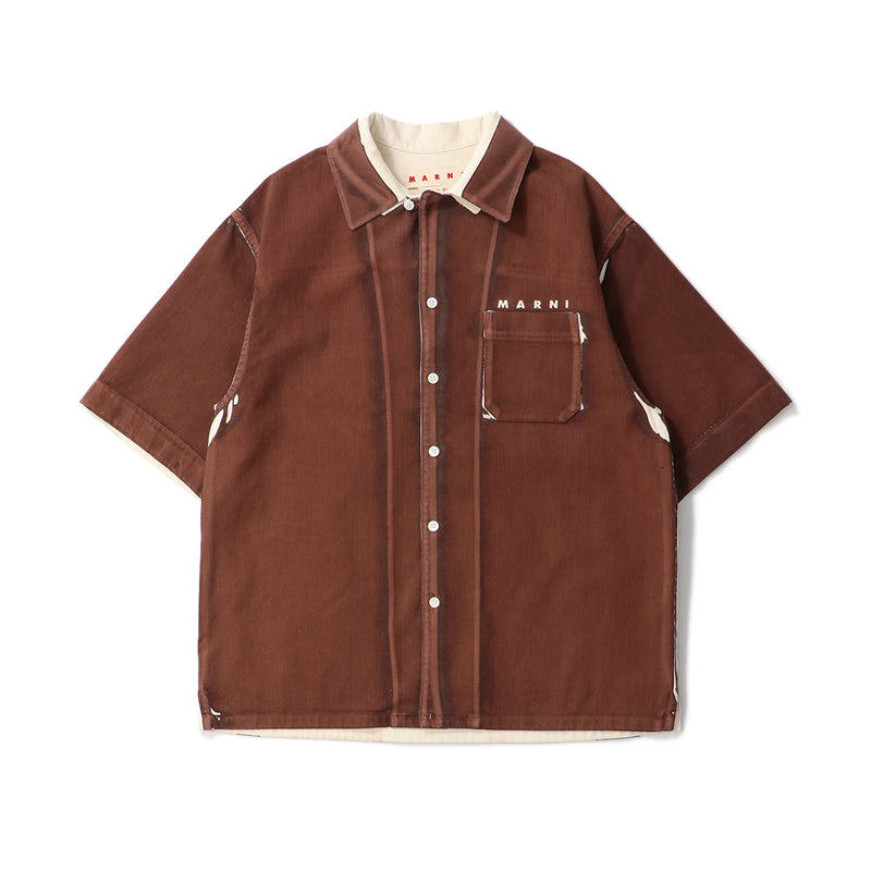MARNI ♡ ダブルジップ　カットソー　サイズ42 MARNI(マルニ)-FLOWER CUTTING ZIP UP SHIRTS-Amanojak.