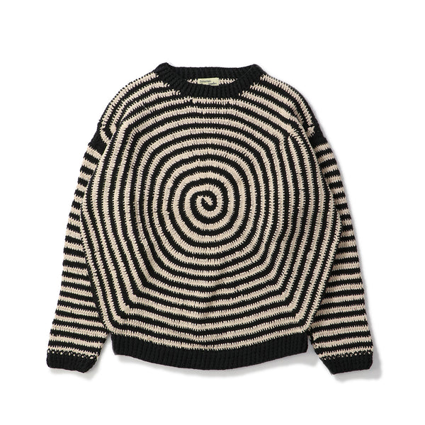 MacMahon Knitting Mills(マクマホン ニッティング ミルズ)｜Big L/S Crew Neck Knit-GuruGuru(ビッグL/Sクルーネックニットグルグル)｜【公式通販 UNION TOKYO】｜ユニオントーキョー