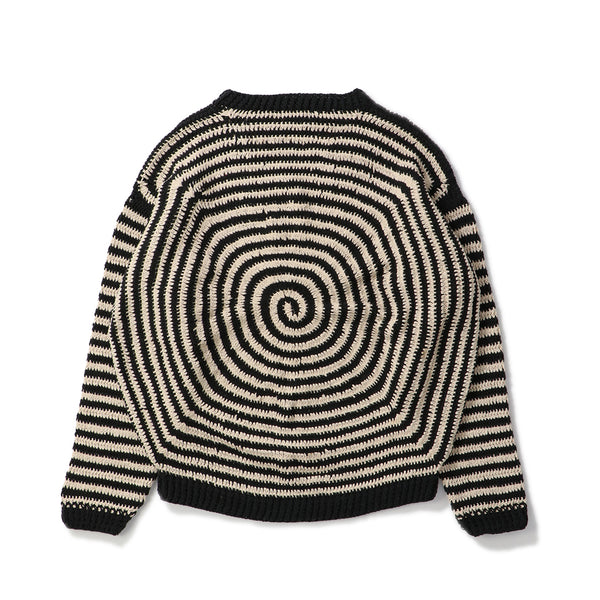 MacMahon Knitting Mills(マクマホン ニッティング ミルズ)｜Big L/S Crew Neck Knit-GuruGuru(ビッグL/Sクルーネックニットグルグル)｜【公式通販 UNION TOKYO】｜ユニオントーキョー