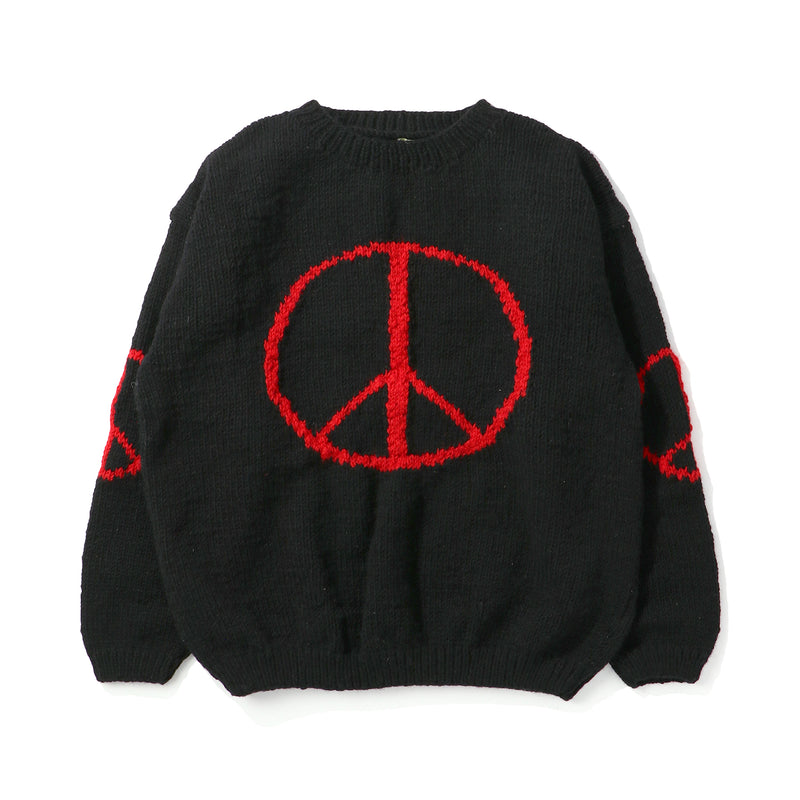 MacMahon Knitting Mills(マクマホン ニッティング ミルズ)｜Crew Neck Knit-Big Peace(クルーネックニットビッグピース)｜【公式通販 UNIONT TOKYO】｜ユニオントーキョー