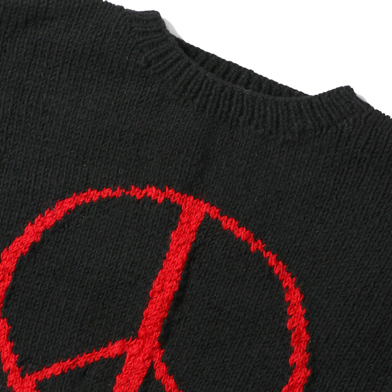MacMahon Knitting Mills(マクマホン ニッティング ミルズ)｜Crew Neck Knit-Big Peace(クルーネックニットビッグピース)｜【公式通販 UNIONT TOKYO】｜ユニオントーキョー