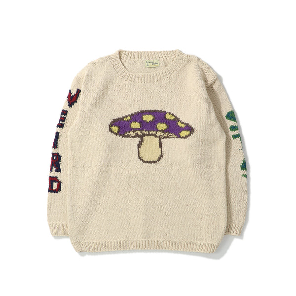 MacMahon Knitting Mills(マクマホン ニッティング ミルズ)｜L/S Crew Neck Knit-Mushroom(LSクルーネックニット　マッシュルーム)｜【公式通販 UNION TOKYO】｜ユニオントーキョー