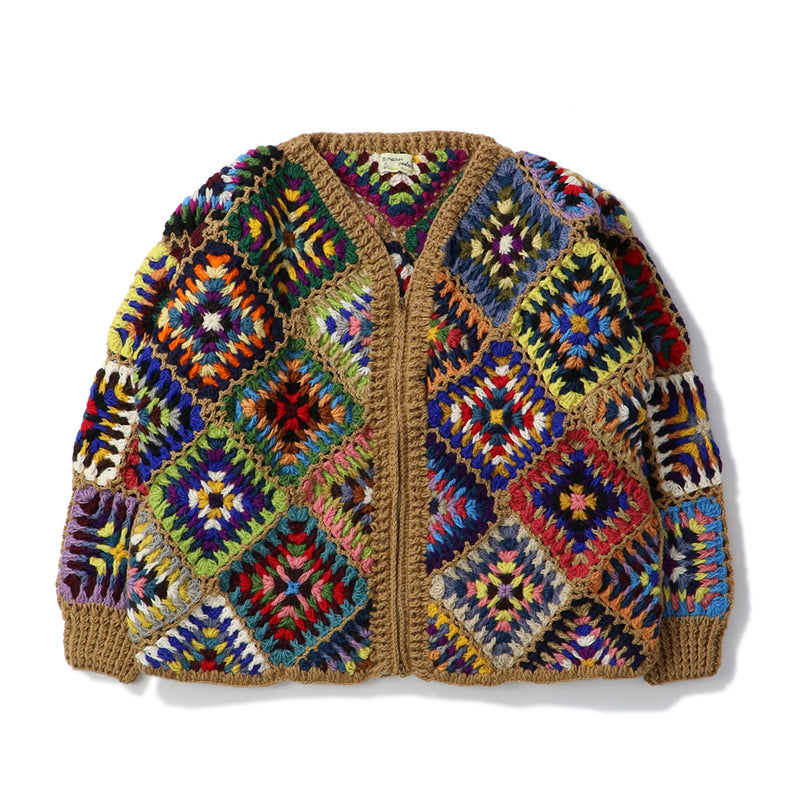 24AW macmahon knitting mills クロシェ カーディガン MacMahon Knitting Mills クロシェカーディガン手編み