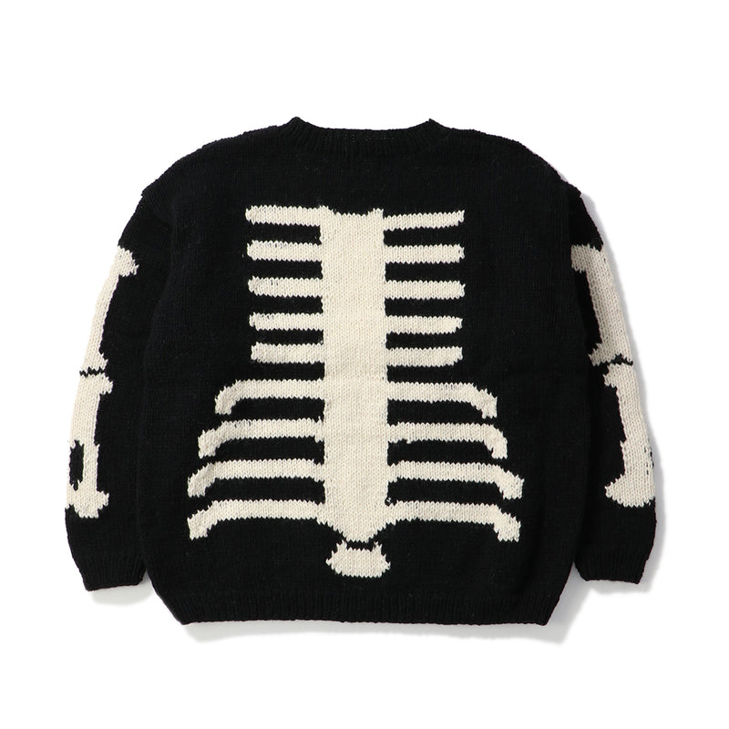 MacMahon Knitting Mills（マクマホンニッティングミルズ）/ TOPS（トップス）/ Crew Neck Knit-Bone商品 / BLK/WHT