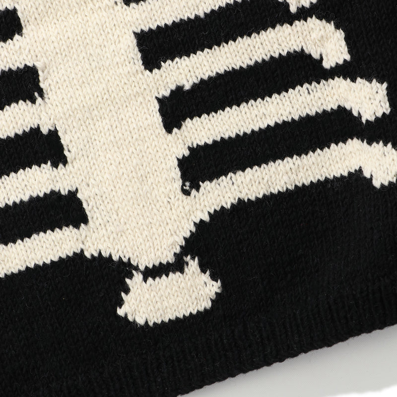 MacMahon Knitting Mills（マクマホンニッティングミルズ）/ TOPS（トップス）/ Crew Neck Knit-Bone商品 / BLK/WHT