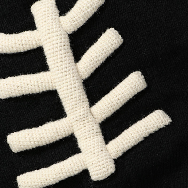 MacMahon Knitting Mills（マクマホンニッティングミルズ）/ TOPS（トップス）/ Knit MA1-3D Bone商品 / BLK/WHT