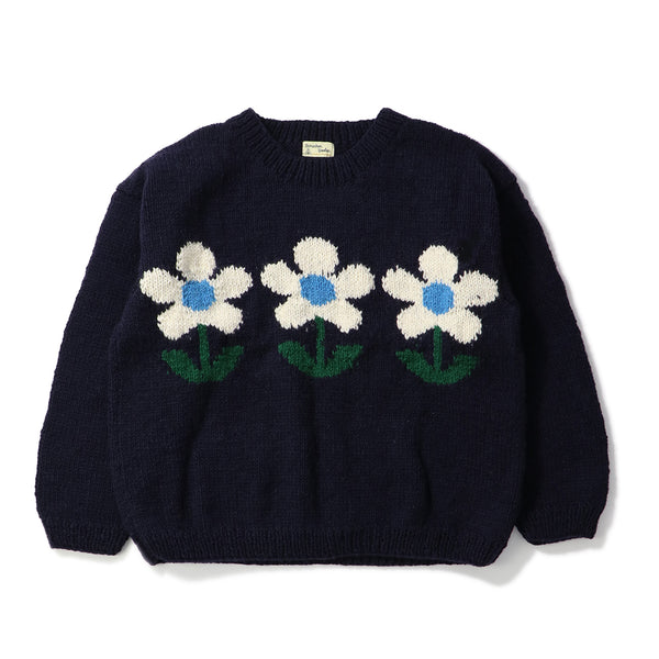MacMahon Knitting Mills(マクマホン ニッティング ミルズ)｜Crew Neck Knit-3Flowers(クルーネックニット3フラワーズ)｜【公式通販 UNION TOKYO】｜ユニオントーキョー