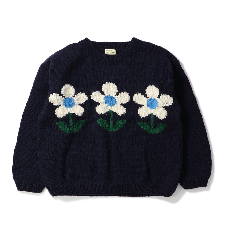 MacMahon Knitting Mills（マクマホンニッティングミルズ）/ TOPS（トップス）/ Crew Neck Knit-3Flowers商品 / NAVY