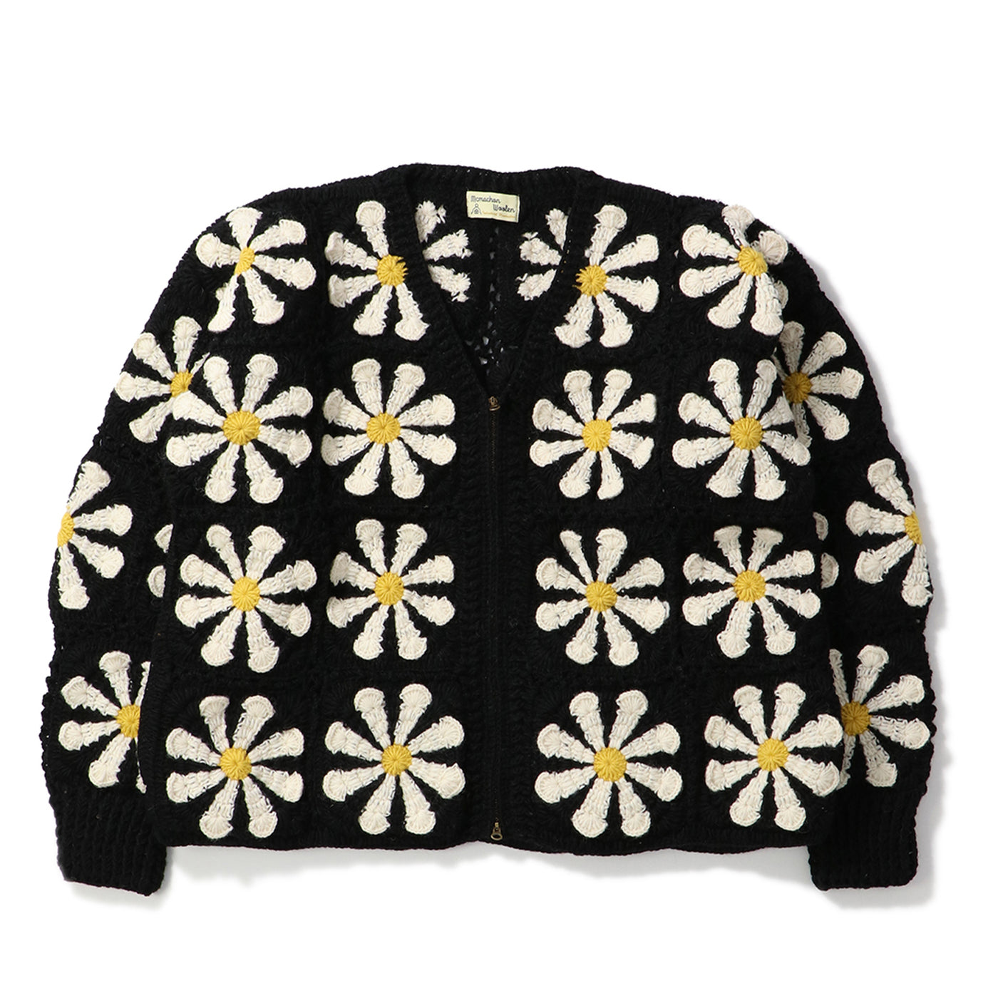 V-NECK ZIP CARDIGAN-SQUARE｜MACMAHON KNITTING MILLS｜TOPS