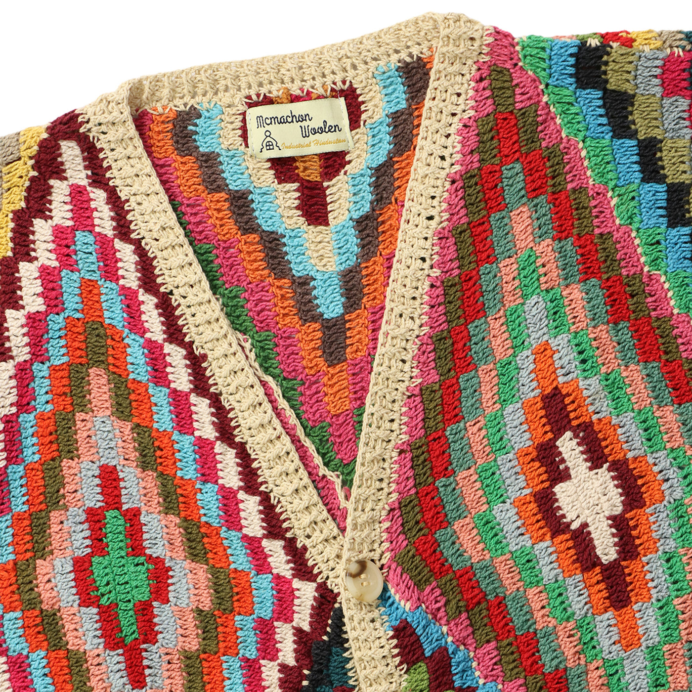 CROCHET BUTTON CARDIGAN-DIA｜MACMAHON KNITTING MILLS｜TOPS