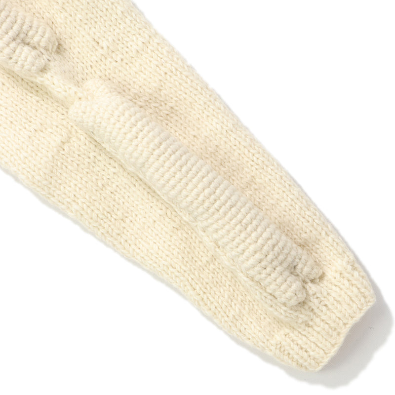 MacMahon Knitting Mills（マクマホンニッティングミルズ）/ TOPS（トップス）/ Crew Neck Knit-3D Bone商品 / BLK/WHT