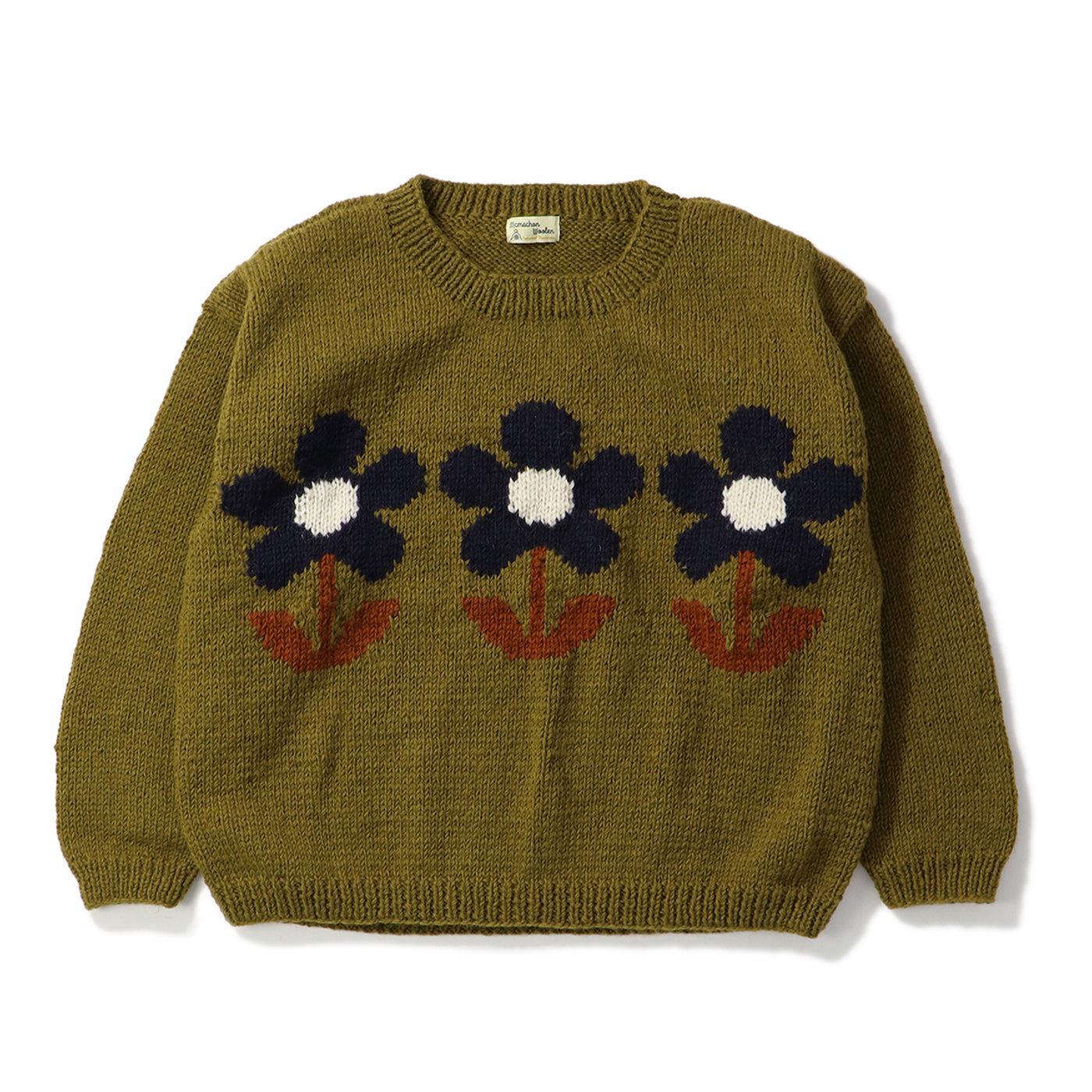 m様へ♥GWまで ※ブーケプルズ CREW NECK KNIT-3FLOWERS｜MACMAHON KNITTING MILLS｜TOPS