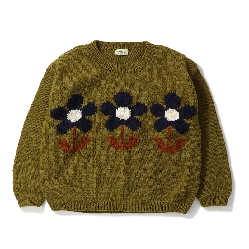 MacMahon Knitting Mills（マクマホンニッティングミルズ）/ TOPS（トップス）/ Crew Neck Knit-3Flowers商品 / NAVY