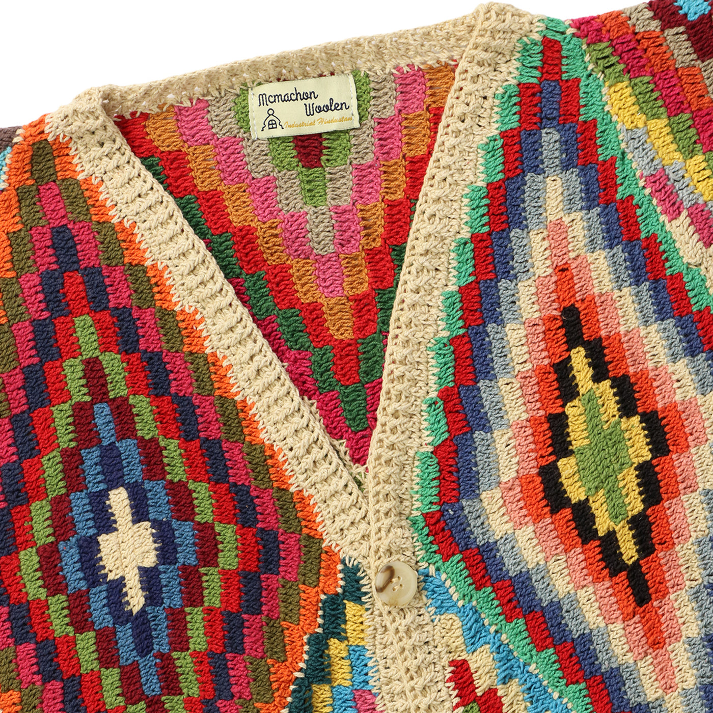 CROCHET BUTTON CARDIGAN-DIA｜MACMAHON KNITTING MILLS｜TOPS 