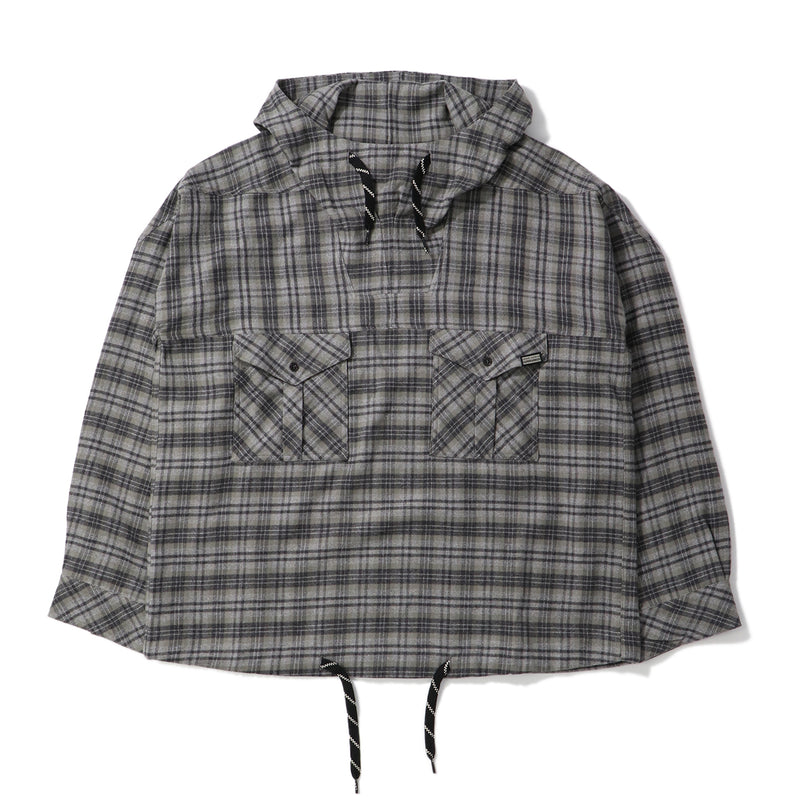 MARTINE ROSE（マーティンローズ）/ TOPS（トップス）/ HOODED SHIRT商品 / GREY CHECK