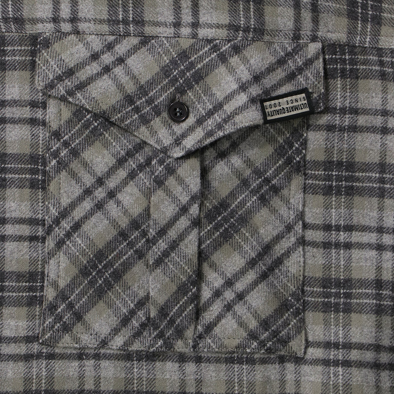 MARTINE ROSE（マーティンローズ）/ TOPS（トップス）/ HOODED SHIRT商品 / GREY CHECK