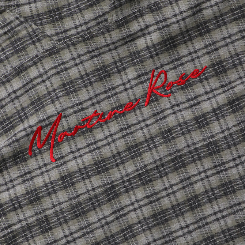 MARTINE ROSE（マーティンローズ）/ TOPS（トップス）/ HOODED SHIRT商品 / GREY CHECK