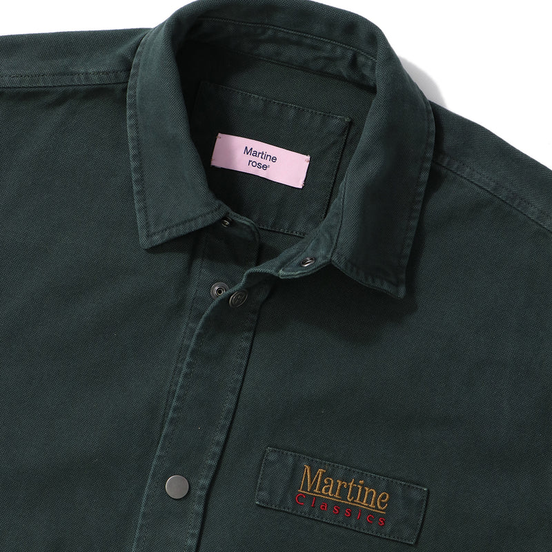 MARTINE ROSE（マーティンローズ）/ TOPS（トップス）/ UTILITY SLEEVE SHIRT商品 / GREEN DARK GREEN