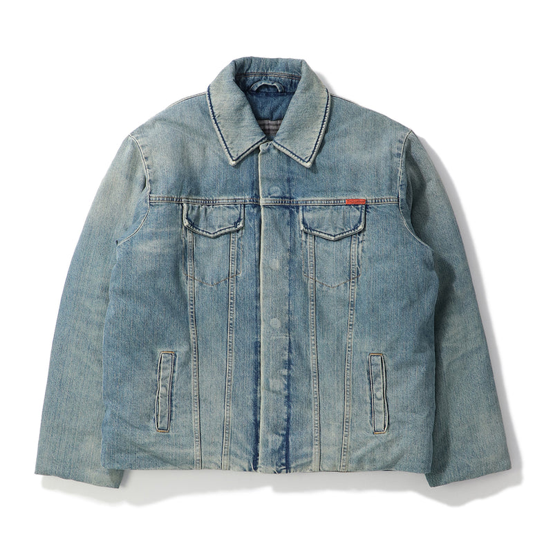 MARTINE ROSE（マーティンローズ）/ OUTER（アウター）/ PADDED DENIM JACKET商品 / BLUE PATCHWORK WASH