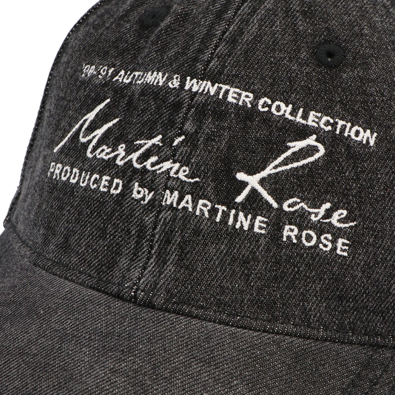 MARTINE ROSE（マーティンローズ）/ ACCESSORIES（アクセサリー）/ SIGNATURE CAP商品 / BLACK WASHED BLACK