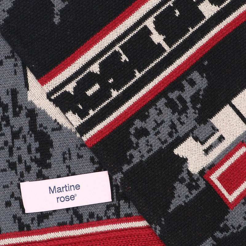 MARTINE ROSE（マーティンローズ）/ ACCESSORIES（アクセサリー）/ REVERSIBLE SCARF商品 / GREY-RED