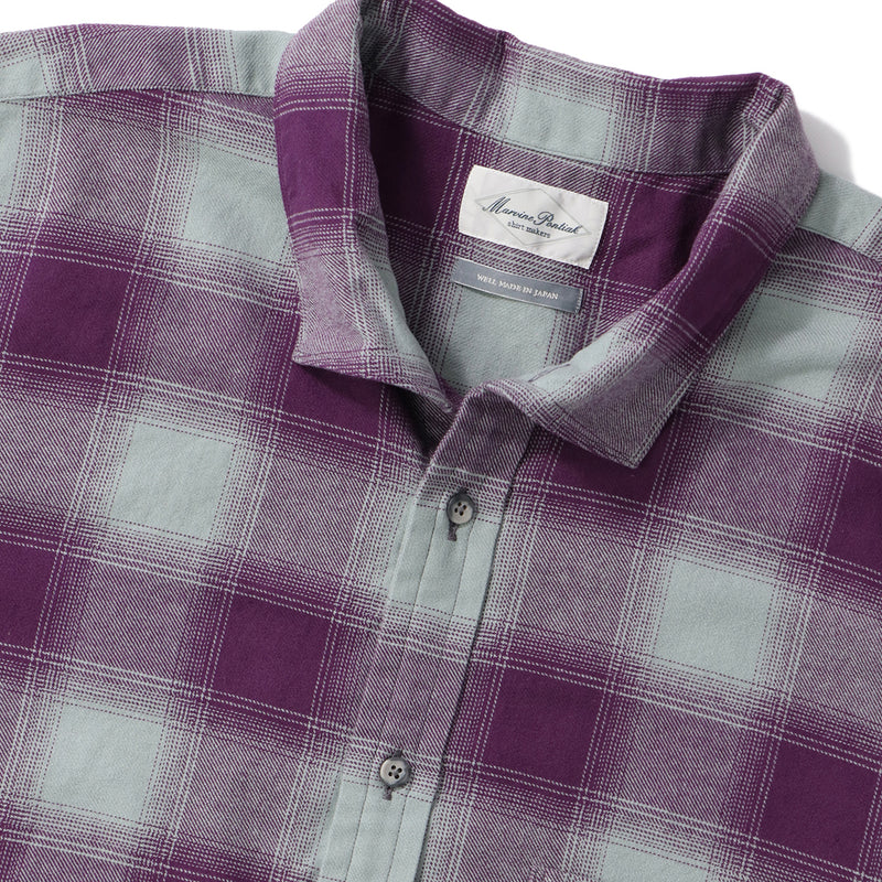Marvine Pontiak Shirt Makers（マービンポンティアックシャツメーカーズ）/ TOPS（トップス）/ Italian Collar SH商品 / Purple x Gray CH