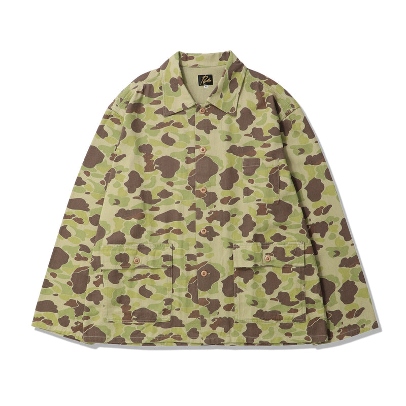 MILITARY SHIRT JACKET - CAMO TWILL｜NEEDLES｜OUTER（アウター