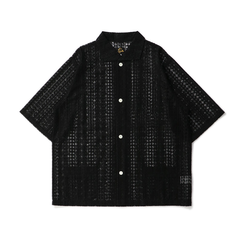 S/S WIDESPREAD COLLAR SHIRT - RASCHEL LACE｜NEEDLES｜TOPS