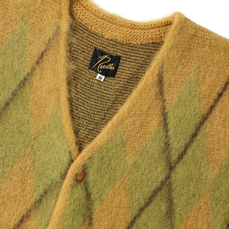NEEDLES（ニードルス）/ TOPS（トップス）/ Mohair Cardigan - Argyle商品 / Mustard