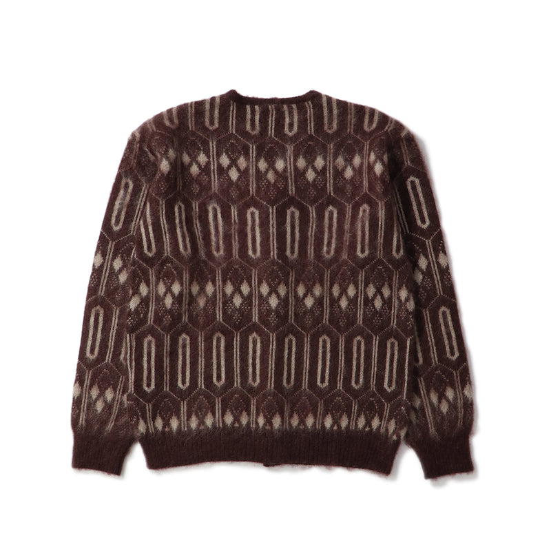 NEEDLES（ニードルス）/ TOPS（トップス）/ Mohair Cardigan - Geometric商品 / Burgundy