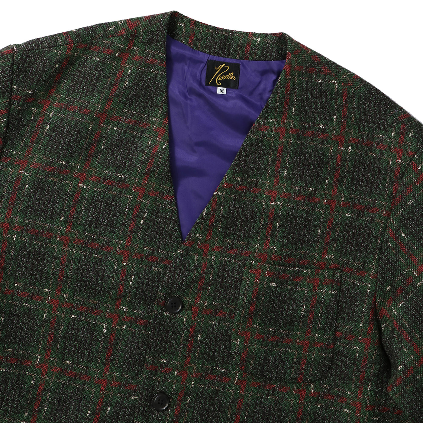 NEEDLES(ニードルズ)｜V Neck Jacket - W/AC/N Plaid Cloth(V