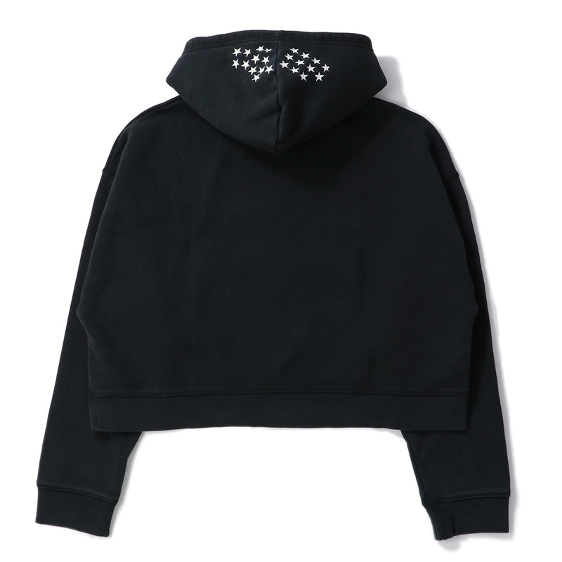 black nike crop top hoodie