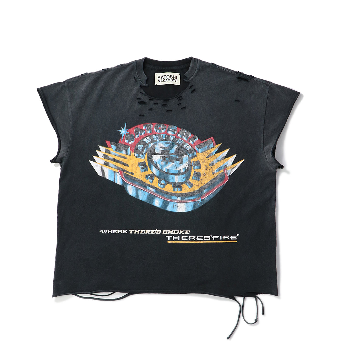 WHERE THERE'S SMOKE, THERE'S FIRE THERMAL TEE｜SATOSHI NAKAMOTO