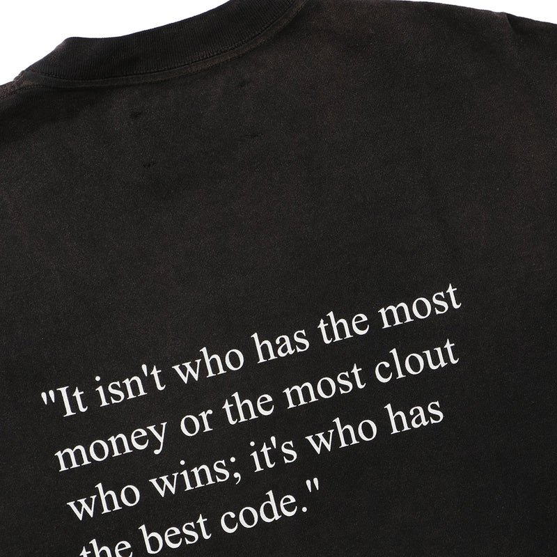 SATOSHI NAKAMOTO（サトシ ナカモト）/ TOPS（トップス）/ Best Code Tee商品 / Washed Black