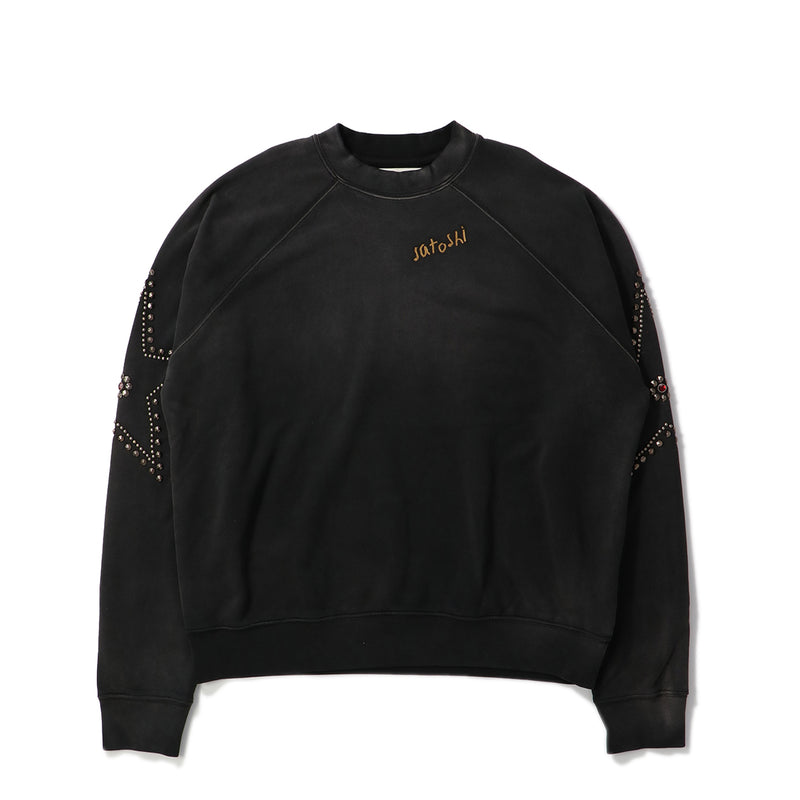 SATOSHI NAKAMOTO（サトシ ナカモト）/ TOPS（トップス）/ Star Studded Crewneck商品 / Black
