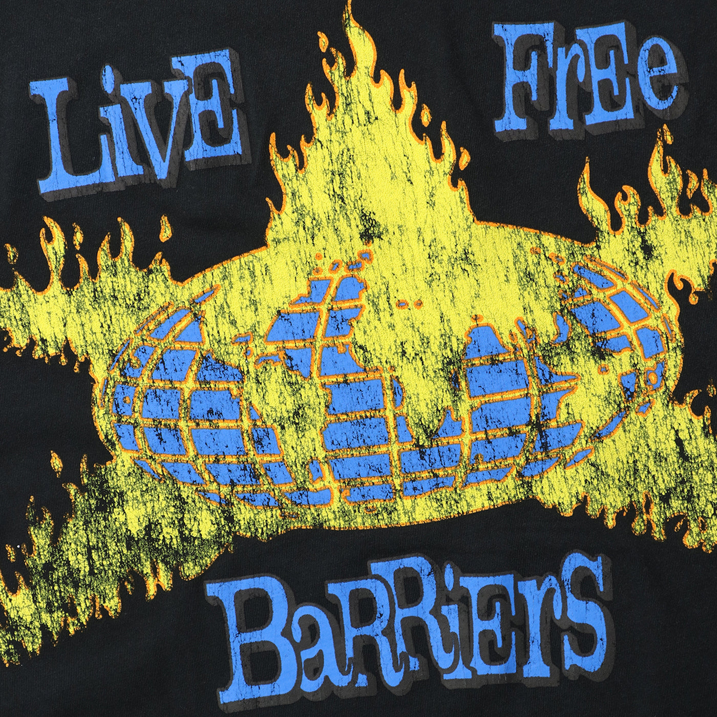 WORLD IN FLAMES SS TEE｜BARRIERS WORLDWIDE｜TOPS（トップス