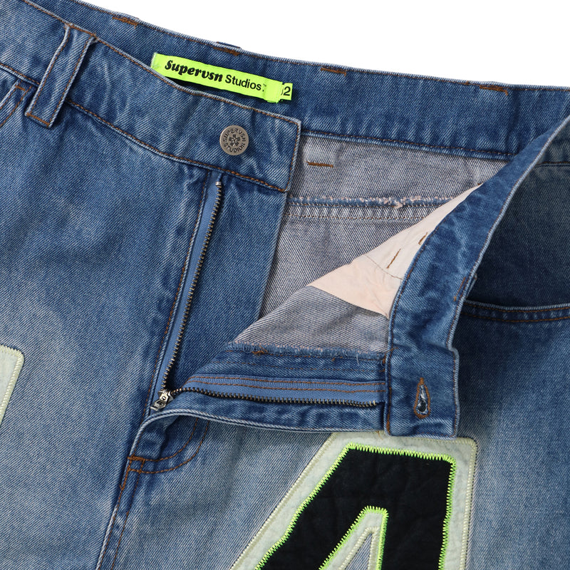 SUPERVSN STUDIOS（スーパーヴィジョンストゥディオス）/ BOTTOMS（ボトムス）/ GAME DAY DENIM SHORT商品 / BLUE