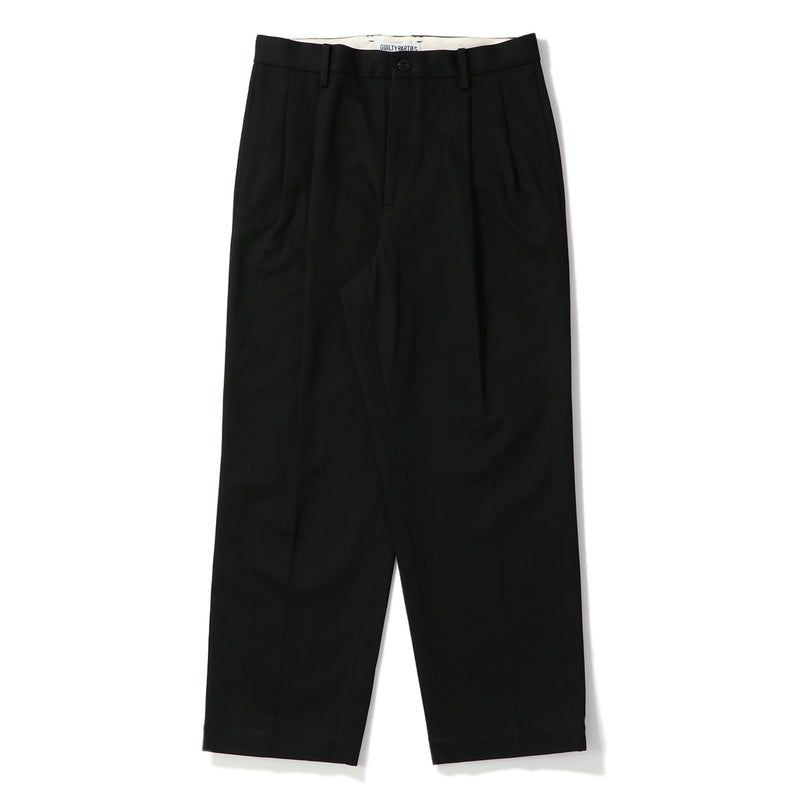 WACKO MARIA（ワコマリア）/ BOTTOMS（ボトムス）/ DOUBLE PLEATED CHINO TROUSERS ( TYPE-1 )商品 / BLACK
