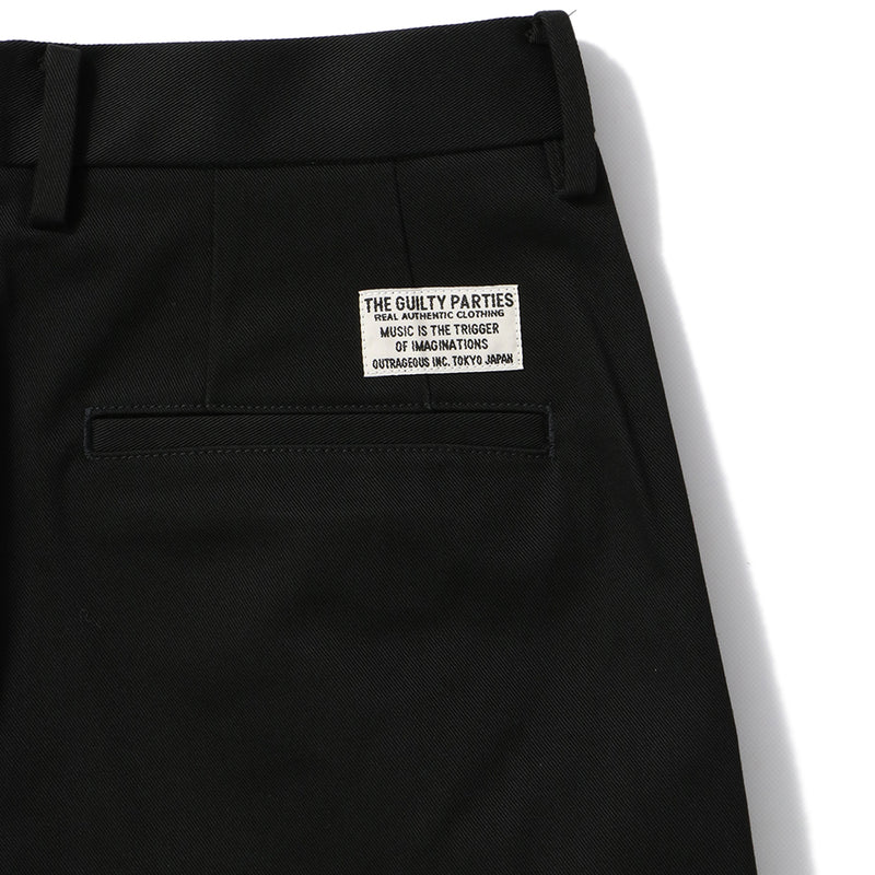 WACKO MARIA（ワコマリア）/ BOTTOMS（ボトムス）/ DOUBLE PLEATED CHINO TROUSERS ( TYPE-1 )商品 / BLACK
