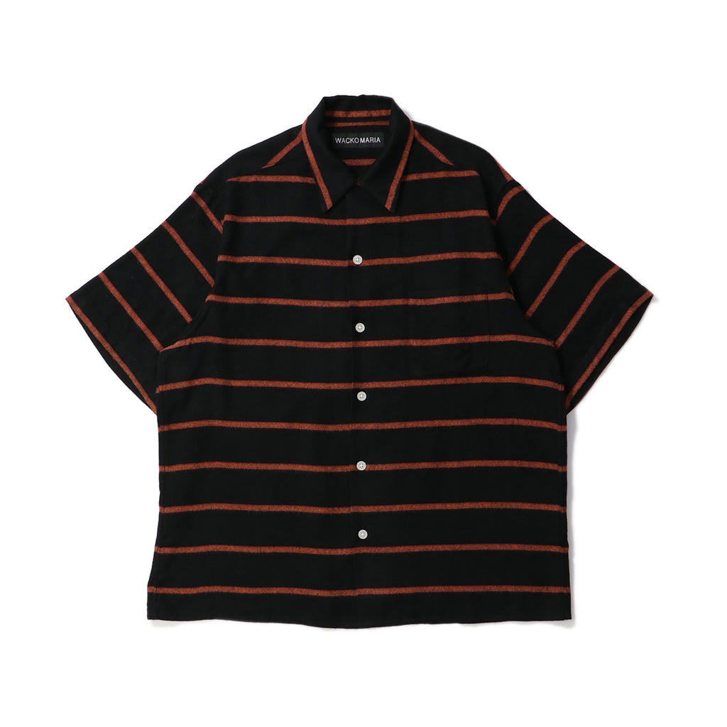 STRIPED OPEN COLLAR SHIRT S/S ( TYPE-1 )｜WACKO MARIA｜TOPS