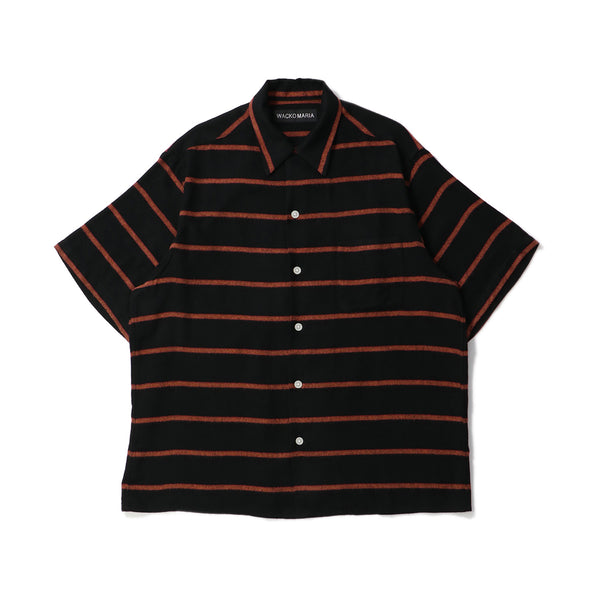 STRIPED OPEN COLLAR SHIRT S/S ( TYPE-1 )｜WACKO MARIA｜TOPS