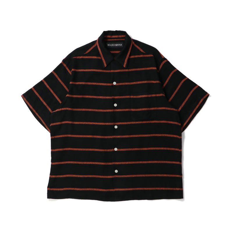 STRIPED OPEN COLLAR SHIRT S/S ( TYPE-1 )｜WACKO MARIA｜TOPS