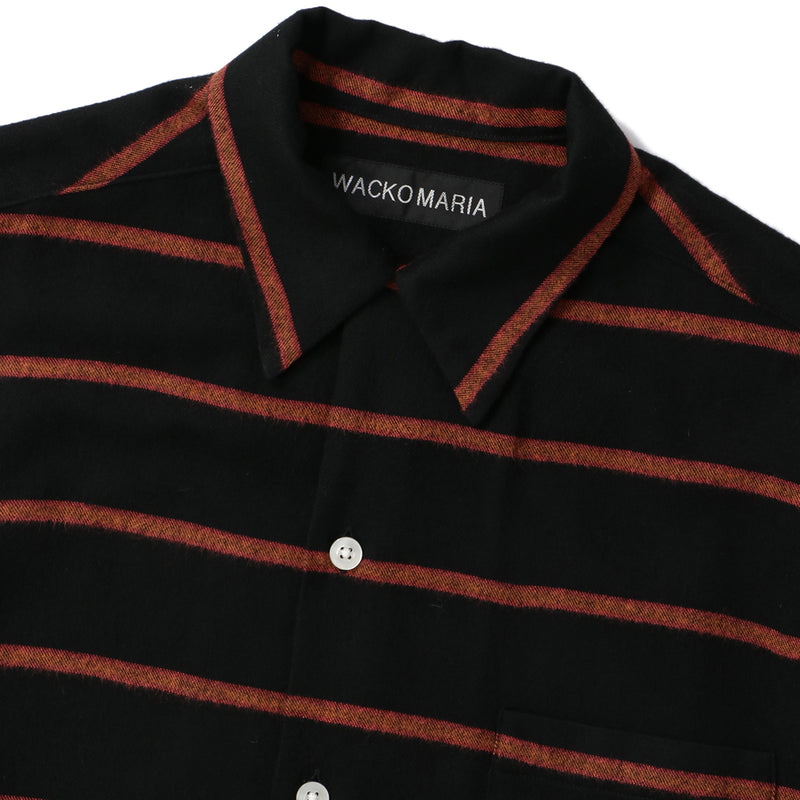 STRIPED OPEN COLLAR SHIRT S/S ( TYPE-1 )｜WACKO MARIA｜TOPS