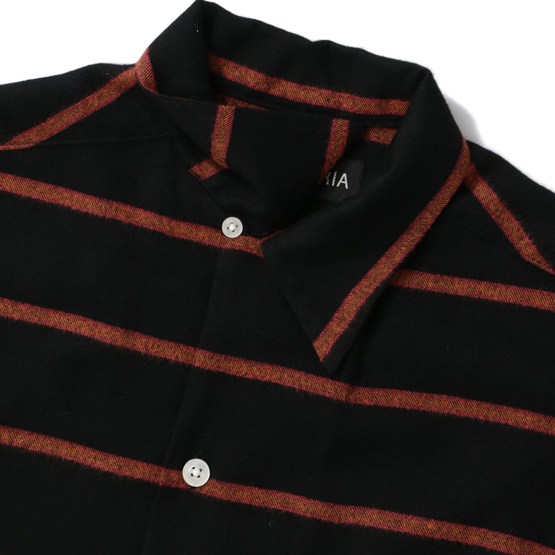 STRIPED OPEN COLLAR SHIRT S/S ( TYPE-1 )｜WACKO MARIA｜TOPS